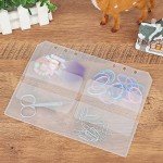 QiXin 30pcs Quartering A5 Binder Pocket no Zipper Clear Budget Planner Inserts Bulk Binder Organizer Cash Envelopes for Budgeting Waterproof PVC Loose Leaf Bags Card Sleeves for 6 Ring Notebook