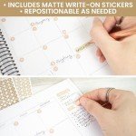 bloom daily planners Calendar Essentials Planner Stickers - 8 Sheets, 1629 Stickers Per Pack! - Color Coordinating Monthly Headings, Dates, Icons, Etc. - Aesthetic Boho