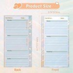 Toplive 3 Pack A6 Planner Refill Paper & Budget Sheets, Monthly Weekly Planner Losse Leaf Inserts 6 Hole Expense Tracker or A6 Planner Binder Cover Budget Bill Saving Organizer, Oil Painting 3 Pack