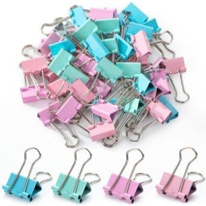 Mr. Pen- Pastel Binder Clips, 50 Pack, 0.75 in, Pastel Color, Small Clips, Small Binder Clips, Paper Binder Clips, Binder Clips Small Size, Small Paper Clips, Office Clips, Micro Binder Clips