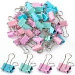 Mr. Pen- Pastel Binder Clips, 50 Pack, 0.75 in, Pastel Color, Small Clips, Small Binder Clips, Paper Binder Clips, Binder Clips Small Size, Small Paper Clips, Office Clips, Micro Binder Clips