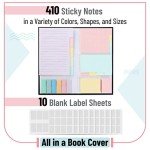 Mr. Pen- Sticky Notes Set, 410 Pack, Pastel Colors, Divider Sticky Notes, School Supplies, Office Supplies, Planner Sticky Note Dividers Tabs, Book Notes