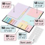 Mr. Pen- Sticky Notes Set, 410 Pack, Pastel Colors, Divider Sticky Notes, School Supplies, Office Supplies, Planner Sticky Note Dividers Tabs, Book Notes