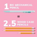 BIC Xtra-Smooth Pastel Mechanical Pencils with Erasers, Medium Point (0.7mm), 40-Count Pack, Bulk Mechanical Pencils for School or Office Supplies