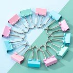 Mr. Pen- Pastel Binder Clips, 50 Pack, 0.75 in, Pastel Color, Small Clips, Small Binder Clips, Paper Binder Clips, Binder Clips Small Size, Small Paper Clips, Office Clips, Micro Binder Clips