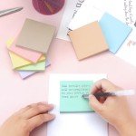 Sticky Notes 3x3inch, 8 Pads Self-Stick Notes, 8 Pastel Multi Colors with Gray Note Pads, Suitable for School, Home, Office,80 Sheet/Pad