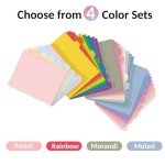 Sooez 8-Tab Durable Plastic Write & Erase Big Tab Dividers for 3 Ring Binder, Aesthetic Cute Pastel Binder Dividers for Student, Teacher, Office, Home Organizers, 1 Set, Pastel