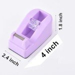 ROSEUP Desktop Tape Dispenser Heavy Duty Desk Accessories Floral Office Tape Dispensers, Weighted Non-Skid Base, Macaron Green