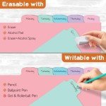 TQQBUU 8 Tab Write & Erase Binder Dividers with Tabs, 8 Tab Durable Plastic Dividers for 3 Ring Binder Letter Size, Binder Tabs for Organizers, School Office Home Supplies, Pastel (1 Set)