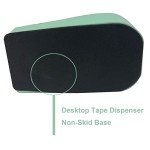 ROSEUP Desktop Tape Dispenser Heavy Duty Desk Accessories Floral Office Tape Dispensers, Weighted Non-Skid Base, Macaron Green