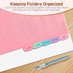 TQQBUU 8 Tab Write & Erase Binder Dividers with Tabs, 8 Tab Durable Plastic Dividers for 3 Ring Binder Letter Size, Binder Tabs for Organizers, School Office Home Supplies, Pastel (1 Set)