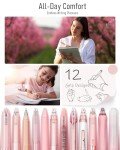 FourCandies 12Pack Pastel Gel Ink Pen Set, Cute Note Taking 0.5mm Fine Point Retractable 11 Pack Black Ink Pens with 1Pack Highlighter for Writing, School, Office (Pink)