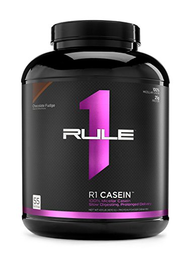 Rule1 R1 Casein Protein Chocolate Fudge, 1.8 kg