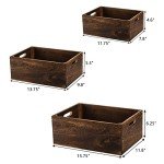 Set of 3 Rustic Wood Nesting Storage Crates