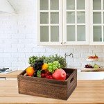 Set of 3 Rustic Wood Nesting Storage Crates