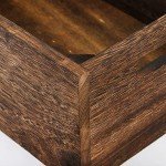 Set of 3 Rustic Wood Nesting Storage Crates