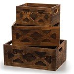 3 Pack Rustic Wooden Nesting Storage Crates