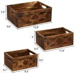 3 Pack Rustic Wooden Nesting Storage Crates