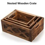 3 Pack Rustic Wooden Nesting Storage Crates