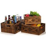3 Pack Rustic Wooden Nesting Storage Crates