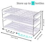 Adjustable 3-Tier Kitchen Cabinet Bottle Organizer