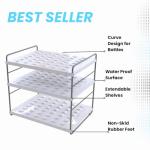 Adjustable 3-Tier Kitchen Cabinet Bottle Organizer