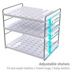 Adjustable 3-Tier Kitchen Cabinet Bottle Organizer