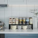 Expandable Black Spice Rack Shelf Organizer