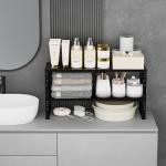 Expandable Black Spice Rack Shelf Organizer