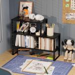 Expandable Black Spice Rack Shelf Organizer