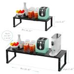 Expandable Black Spice Rack Shelf Organizer
