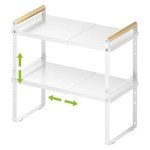 Expandable Stackable Shelf Organizers – 2 Pack