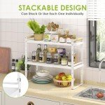 Expandable Stackable Shelf Organizers – 2 Pack