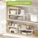 Expandable Stackable Shelf Organizers – 2 Pack