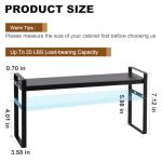 Expandable Metal Medicine Cabinet Organizer Shelf - Black