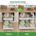 4-Pack Adjustable Pull-Out Cabinet Organizers