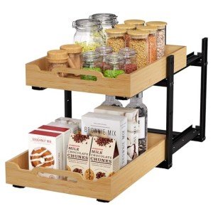 Golener 2-Tier Pull-Out Cabinet Organizer Drawers