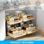 Golener 2-Tier Pull-Out Cabinet Organizer Drawers