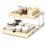 2-Tier Pull Out Cabinet Organizer for Home Storage