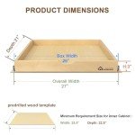 Pull-Out Kitchen Cabinet Drawers Organizer 26" Wide