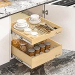 Pull-Out Kitchen Cabinet Drawers Organizer 26" Wide
