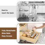 Pull-Out Kitchen Cabinet Drawers Organizer 26" Wide