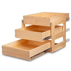 Pull-Out 3-Tier Cabinet Drawers with Soft Close