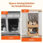 2-Tier Pull-Out Cabinet Organizer with Soft Close