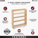 5" Pullout Kitchen Cabinet Spice Rack Organizer