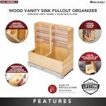 30" Wood Vanity Sink Pull-Out Organizer - Maple