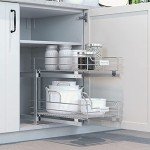 Two-Tier Pull-Out Kitchen Cabinet Organizer, 14” x 20”