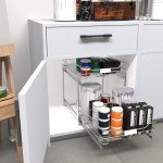 Two-Tier Pull-Out Kitchen Cabinet Organizer, 14” x 20”