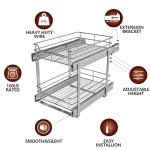 2-Tier Pull Out Shelves for Kitchen Cabinets