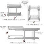 2-Tier Pull Out Shelves for Kitchen Cabinets